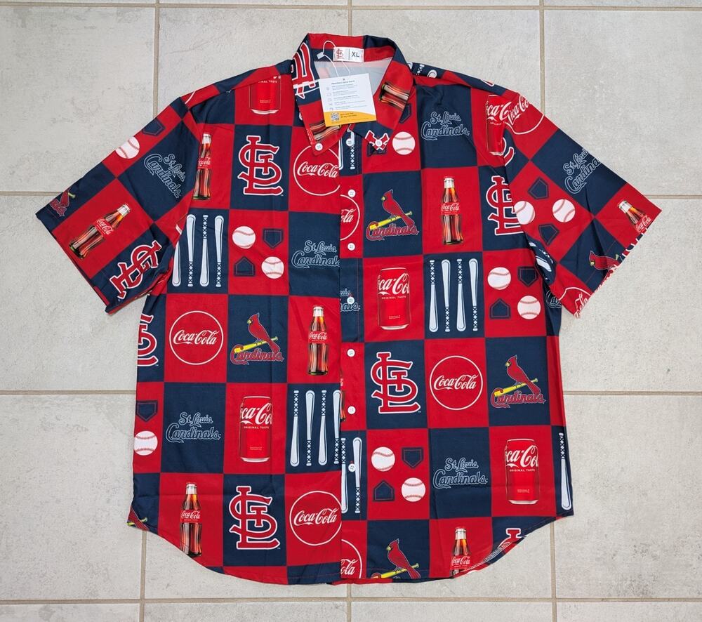 St. Louis Cardinals Men's XL All-Over Print Hawaiian Style Shirt 6/7/24 SGA NEW